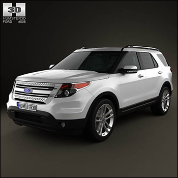 福特Explorer 2011越野车3D/C4D模型