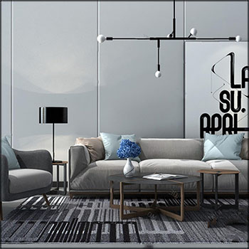 北欧沙发茶几组合素材之家精选3D模型