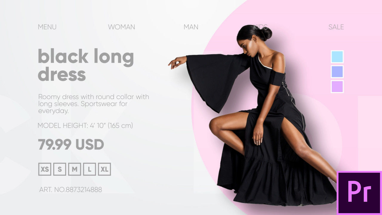 时尚服饰品牌图文宣传视频素材库精选pr模板