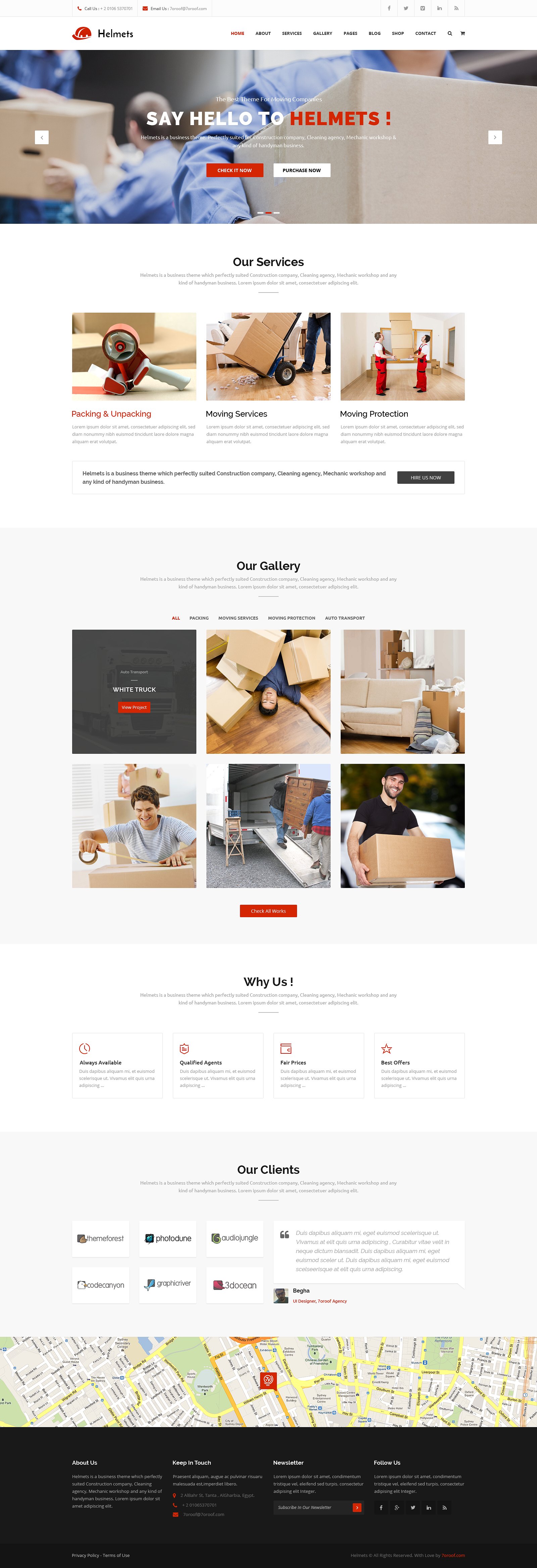 工业企业网站模板素材库精选 Helmets – PSD Template for Handyman插图(13)