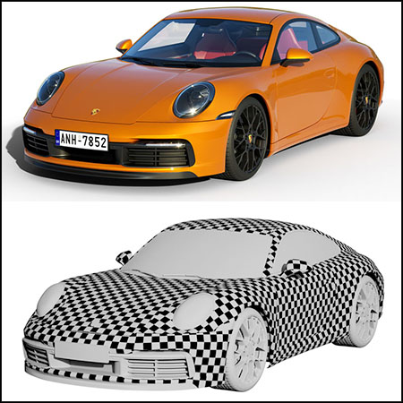 Porsche 911 Carrera S 2019保时捷汽车素材之家精选3D模型