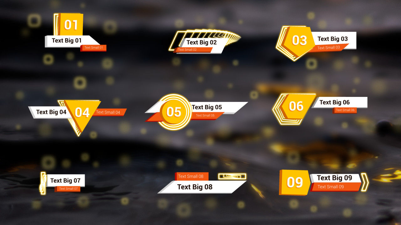 9个明亮动态的全屏标题动画素材库精选AE模板