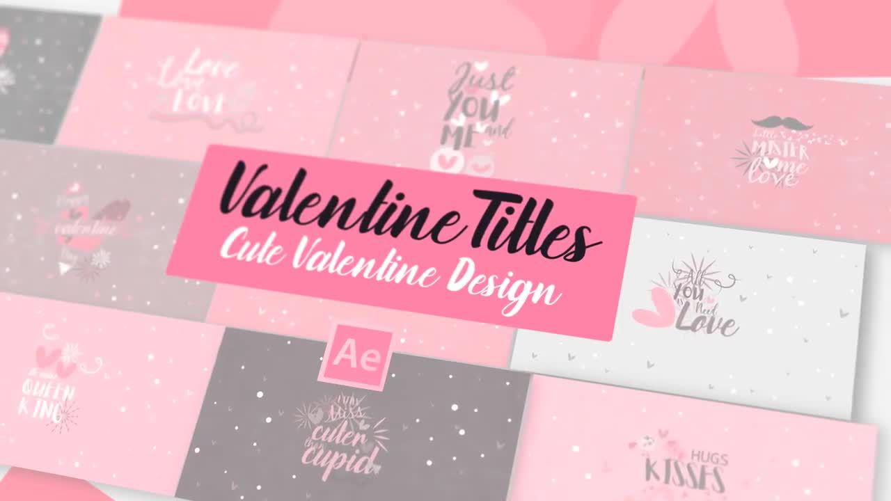 浪漫的情人节全屏标题动画素材库精选AE模板