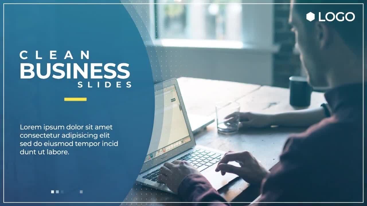 时尚极简风格公司企业宣传幻灯片素材库精选pr模板