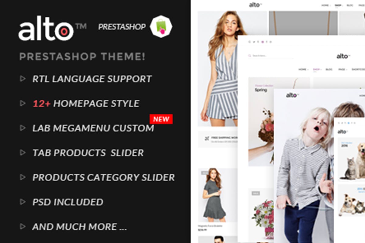 响应式独立品牌外贸电商Prestashop主题模板素材库精选 Alto Responsive Prestashop Theme插图
