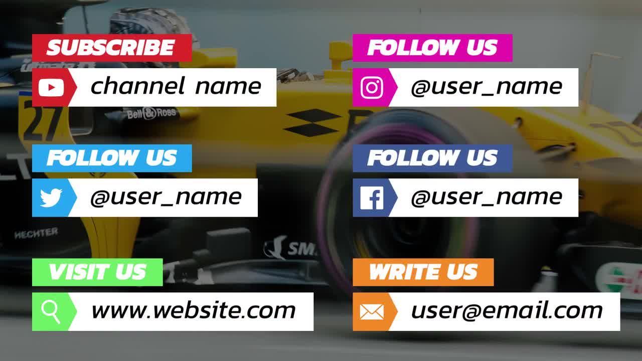 精美的下三分之一字幕条社交媒体网络素材库推荐PR模板