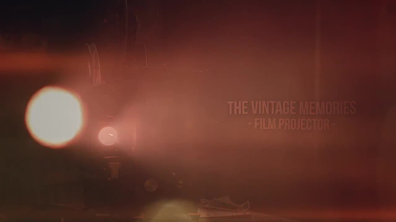 复古电影放映机效果素材库推荐PR模板