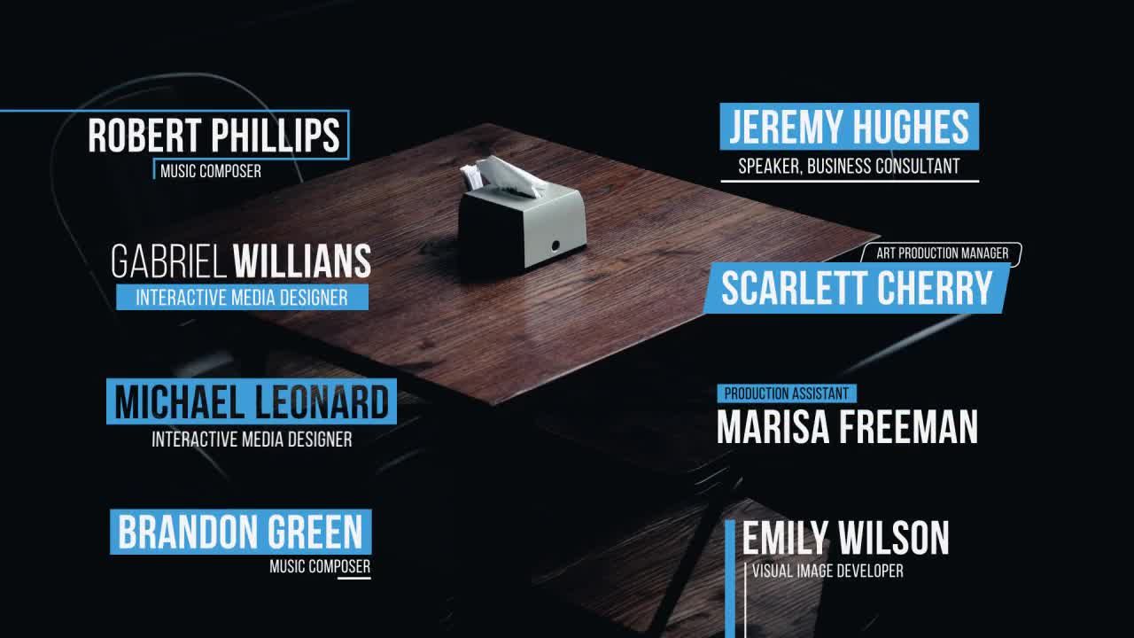 8个蓝色简约动态文字标题排版素材库精选AE模板