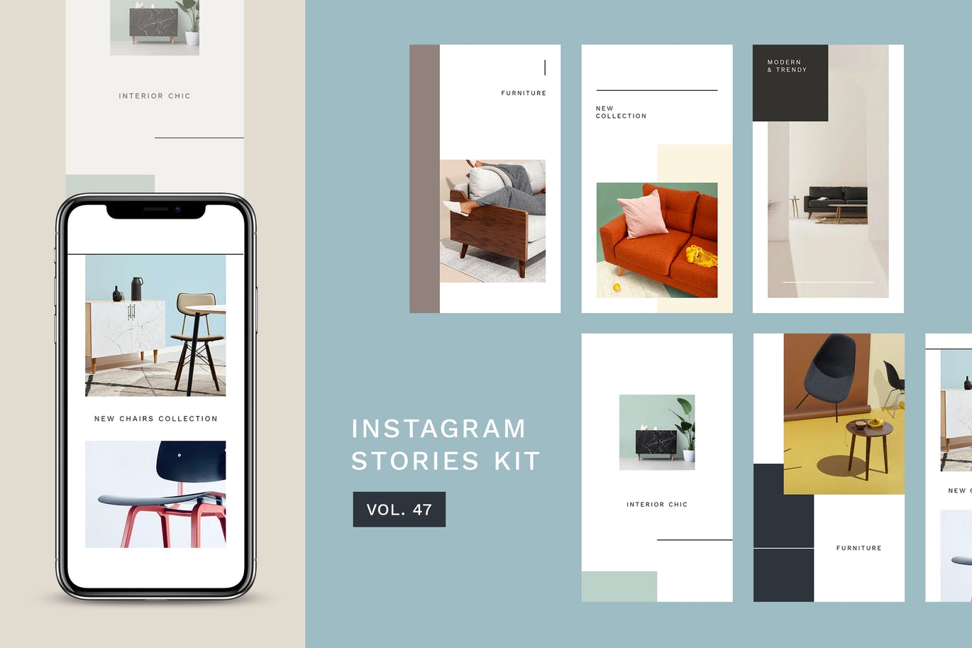 性冷淡风社交媒体设计素材包v47 Social Media Kit (Vol.47)插图
