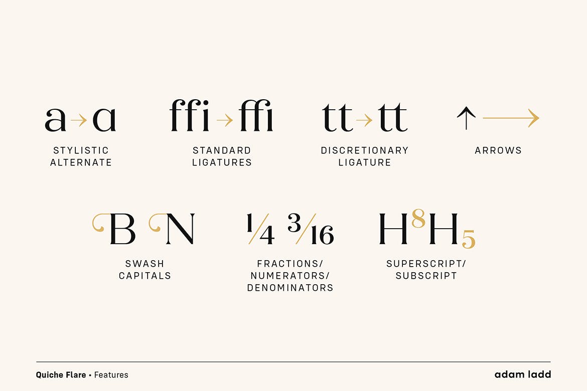 宽条纹衬线英文字体家族 Quiche Flare Font Family插图(8)