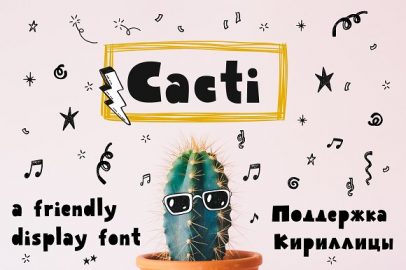 Cacti display font素材之家精选英文字体