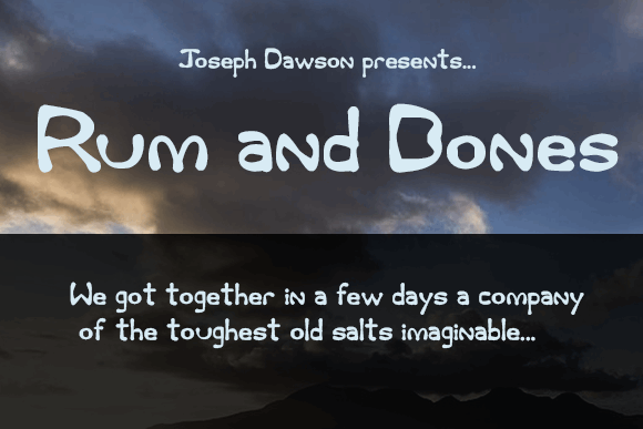 Rum and Bones font插图