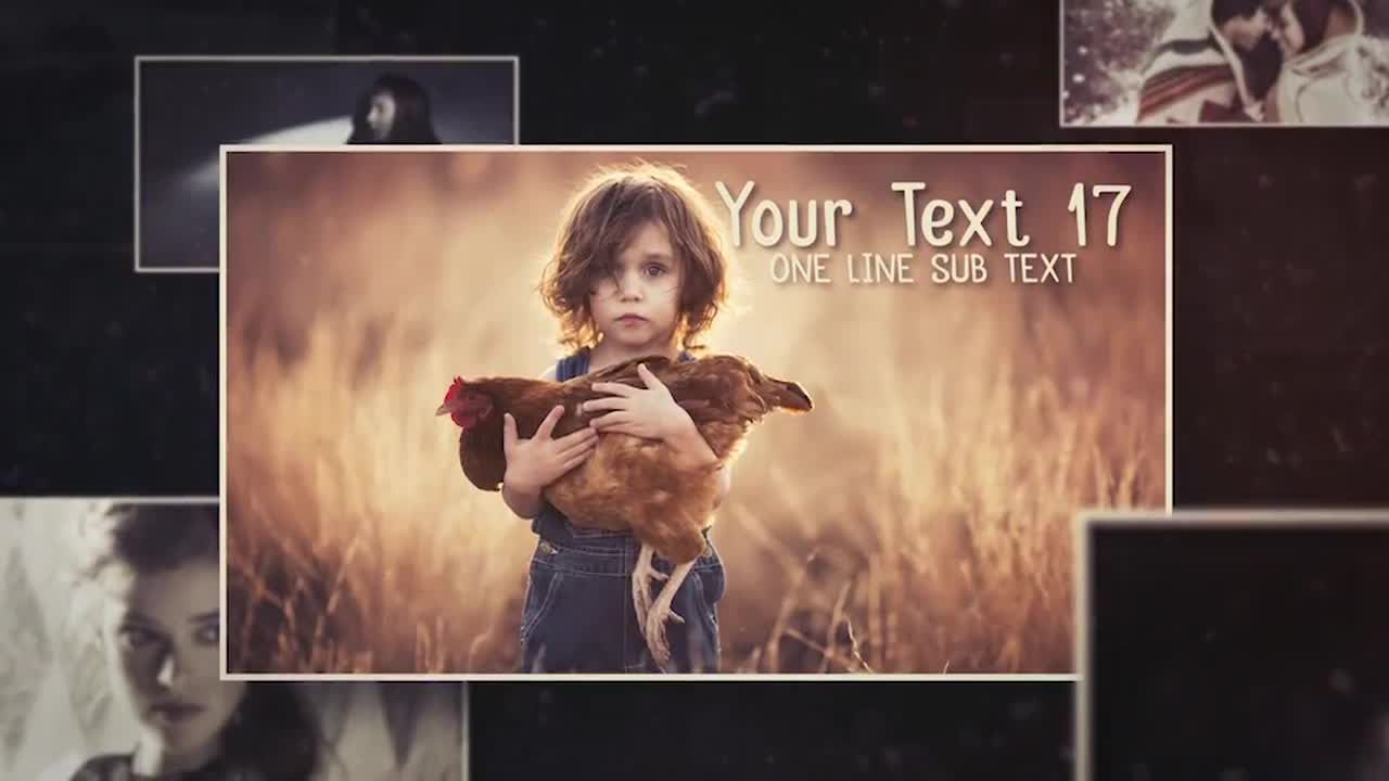 回忆幻灯片动态精美相框照片素材库精选AE模板