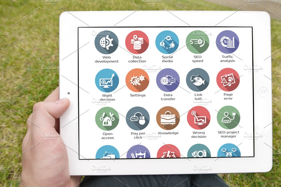 网站优化搜索引擎优化主题图标集 SEO Icons插图(2)
