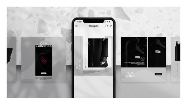 潮流时尚Instagram社交媒体品牌促销帖子模板素材库精选v1