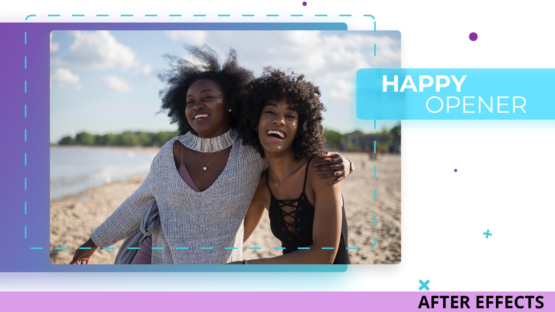 流畅动画和明亮前卫的精彩开场Ae模板