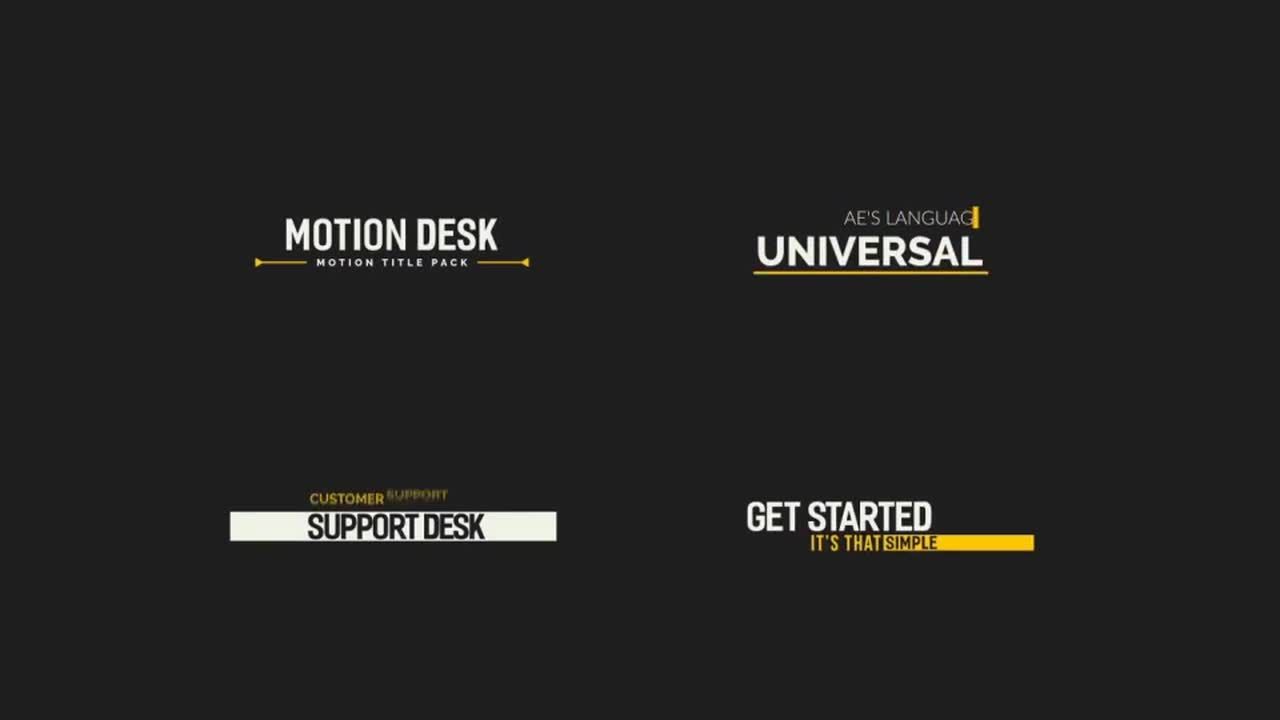 29个独特时尚动画全屏标题素材库精选AE模板