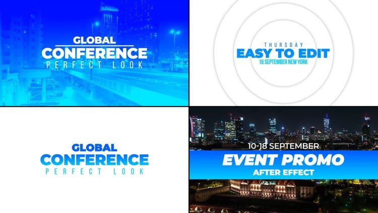 简洁创意的活动会议介绍素材库精选AE模板