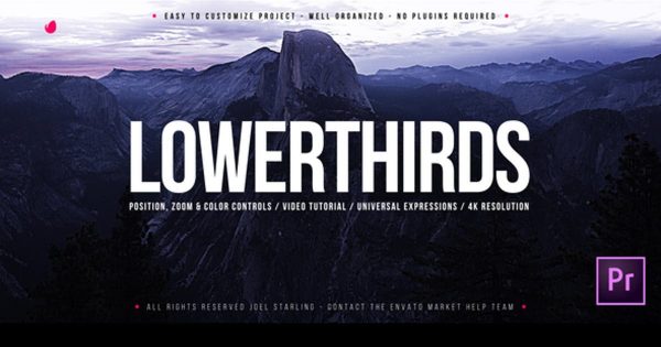 优雅视频字幕条动画素材库精选PR模板 Elegant Lower Thirds for Premiere