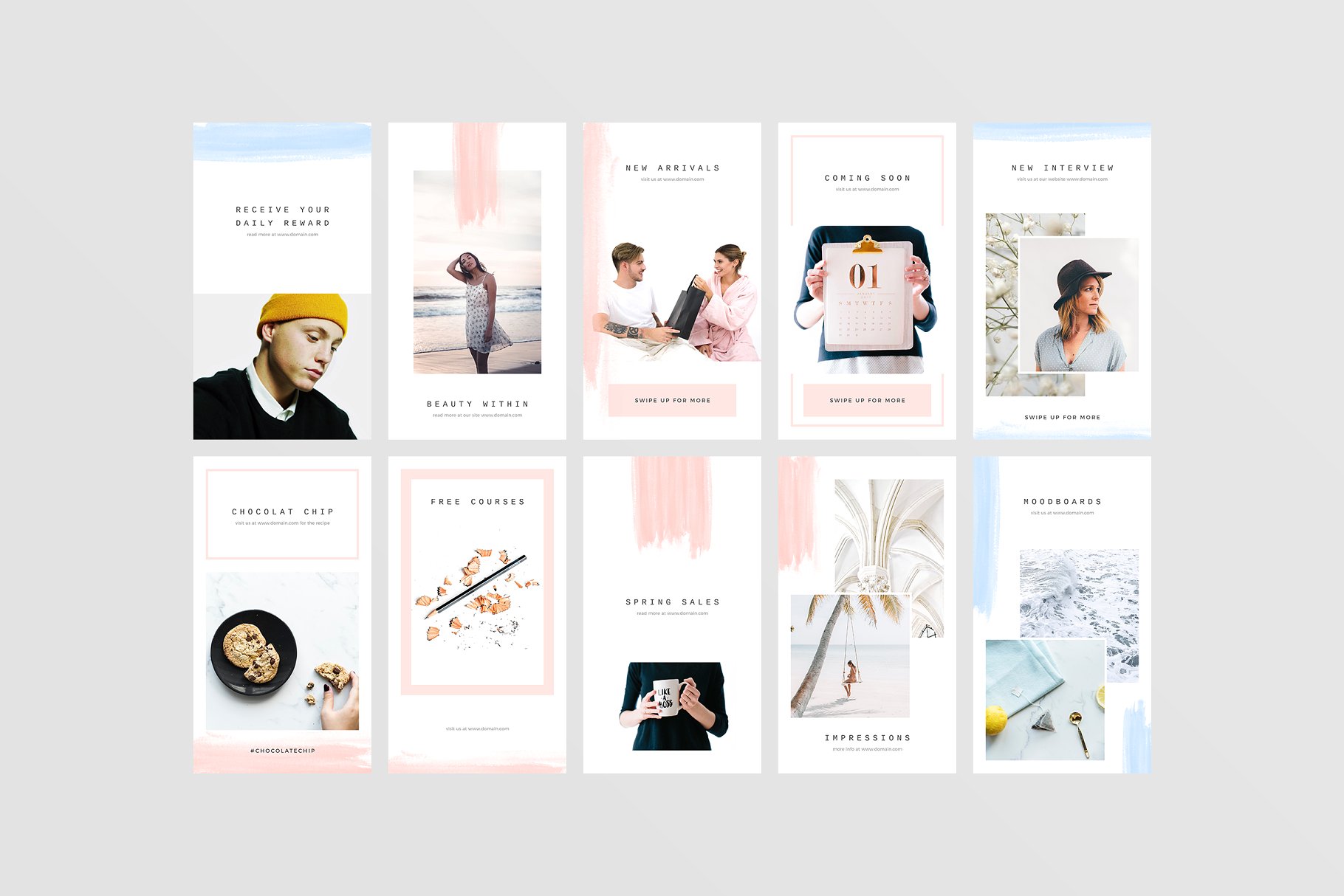 简约可编辑Instagram故事模板素材库精选 Lisbon Instagram Stories插图(7)