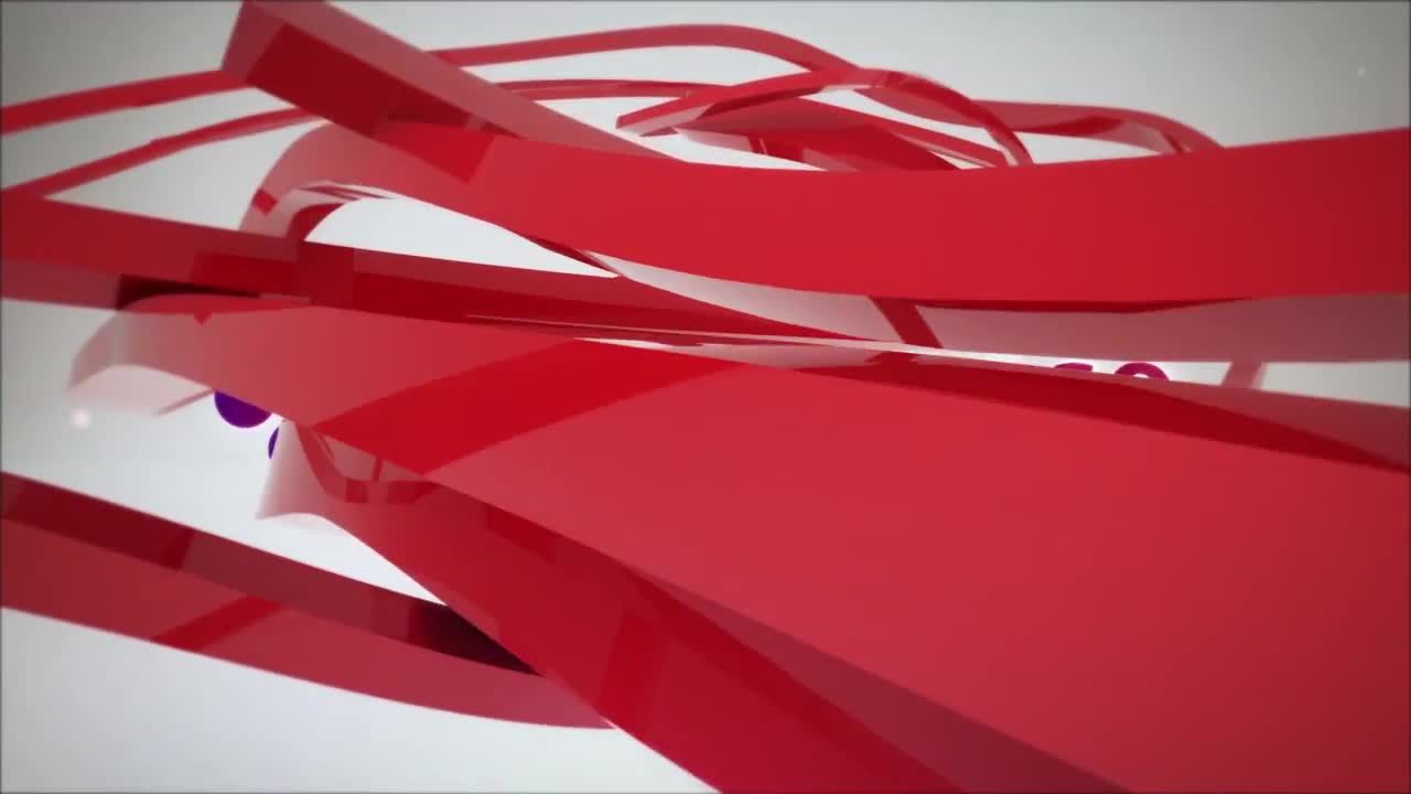 条纹和丝带徽标显示素材库精选AE模板