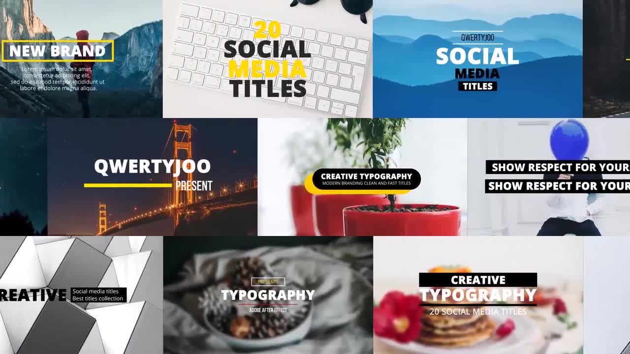 15个清新且富有创意的全屏标题动画素材库精选AE模板