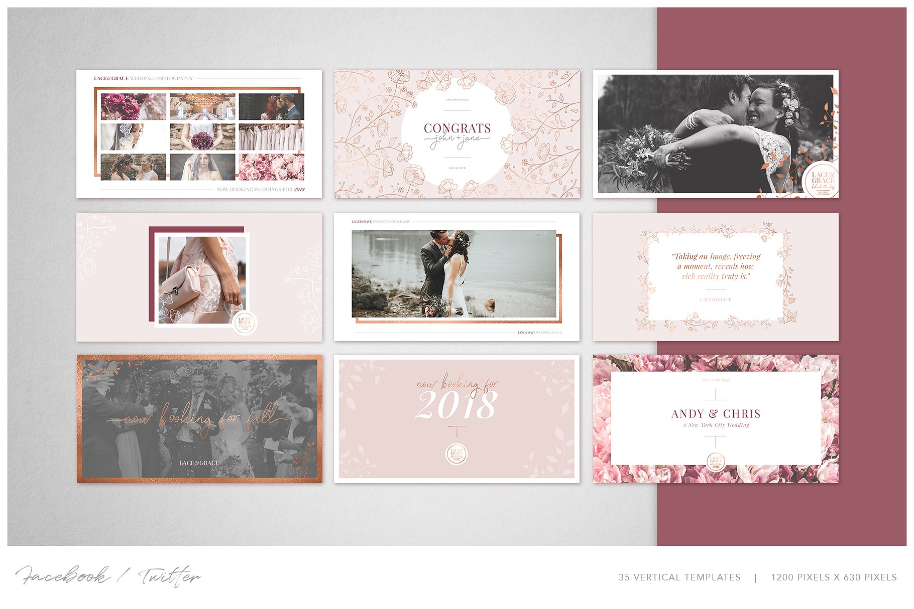 高质素社交媒体设计配图素材包 COPPERING | Social Media Kit插图(1)