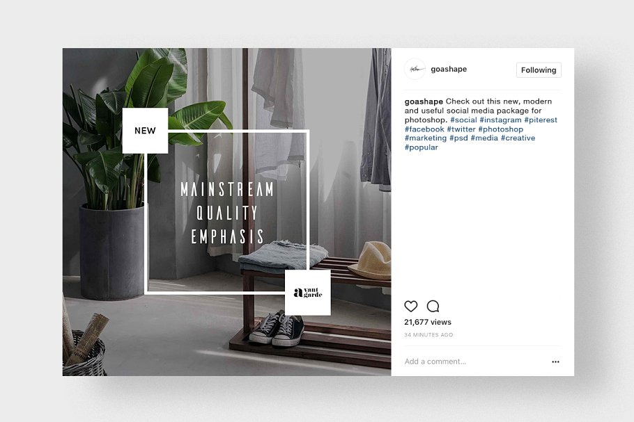 时尚风格社交媒体贴图PSD模板素材库精选 Stylish Social Media Pack插图(29)