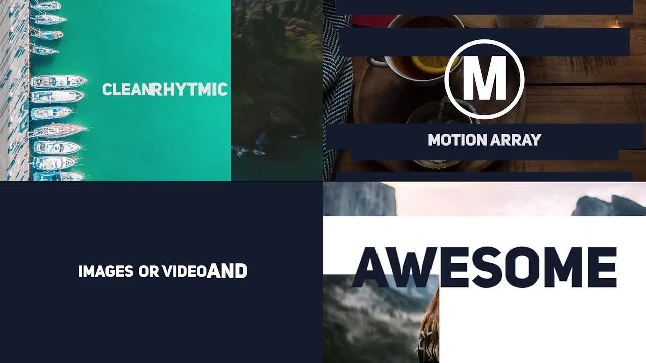 强大活力动态的动画幻灯片素材库推荐PR模板