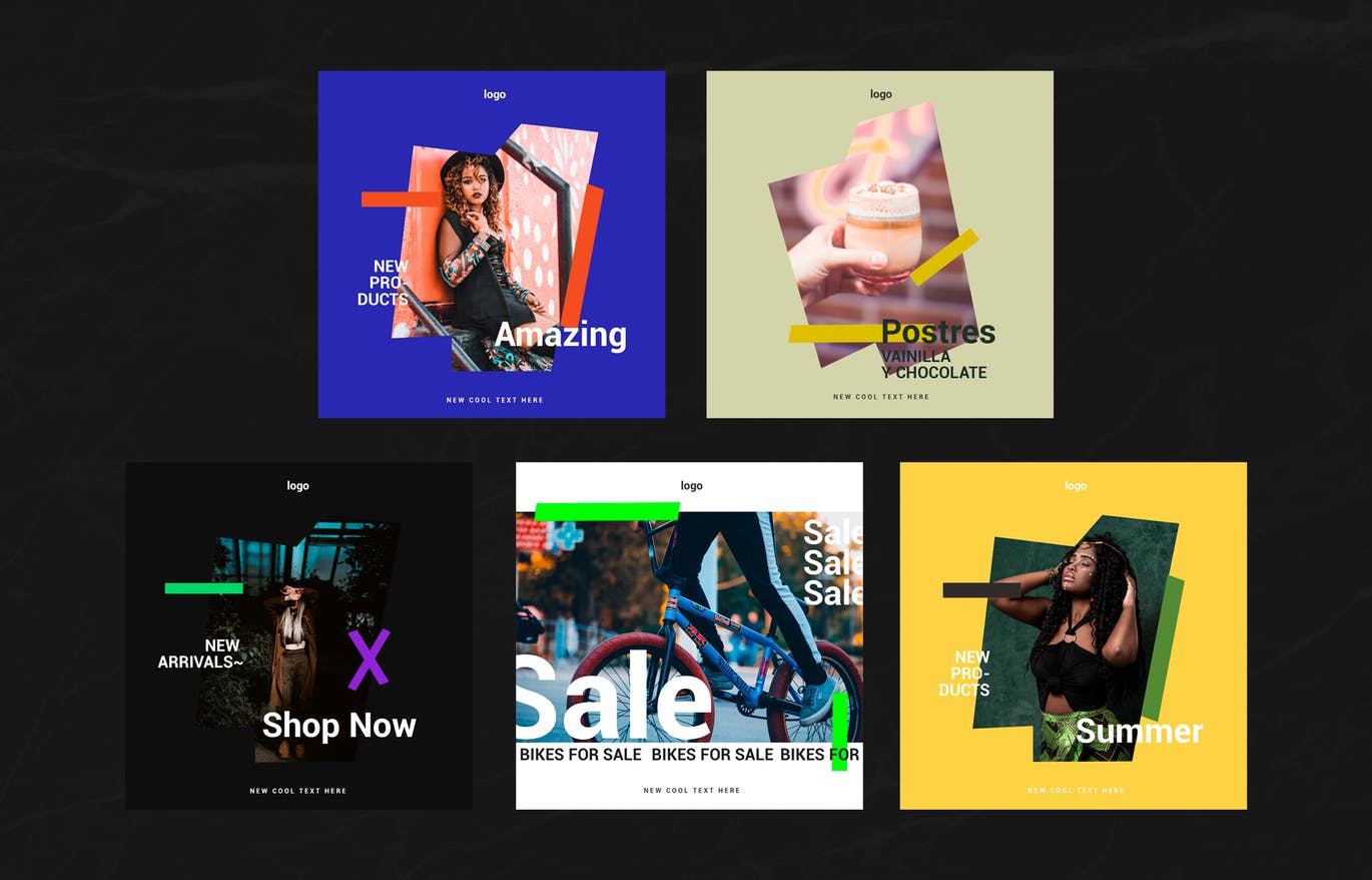 5款社交媒体促销Banner横幅广告设计模板素材库精选v83 Social Media Banners – Vol83插图(1)