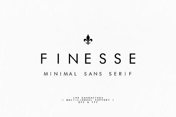 Finesse – Minimal MONO Font素材之家精选英文字体