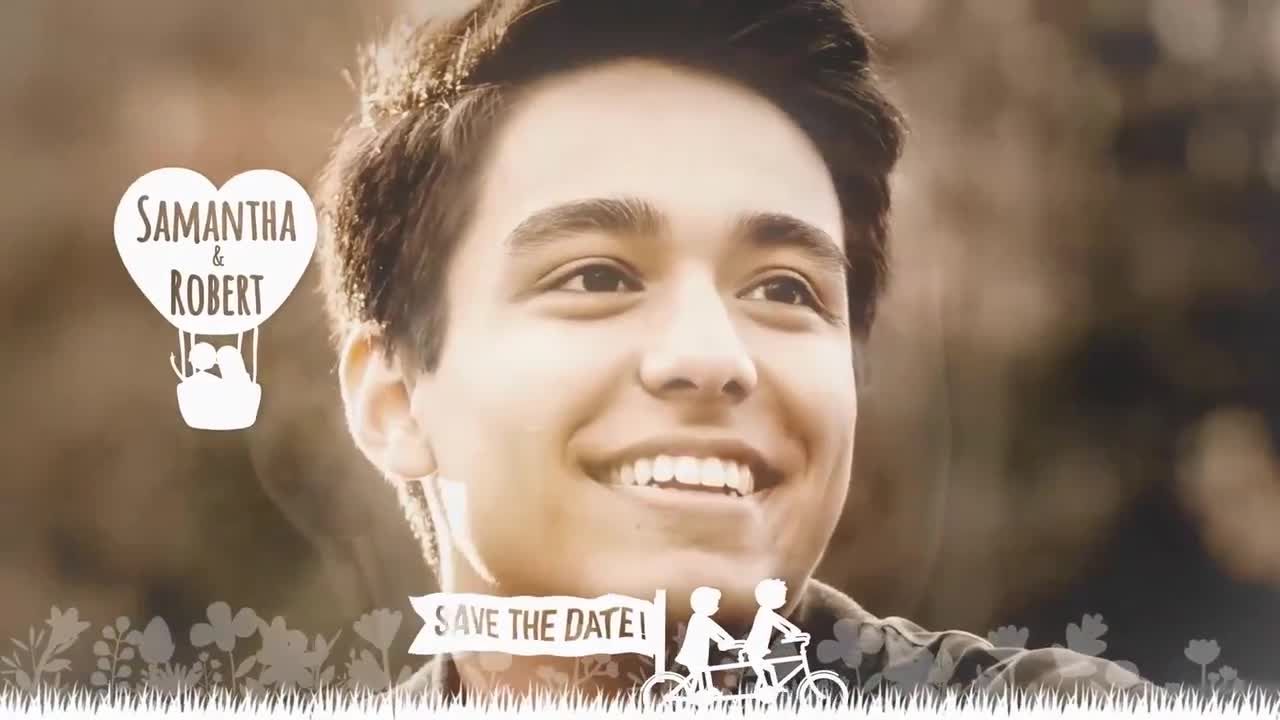 浪漫婚礼和爱情照片展示素材库精选AE模板