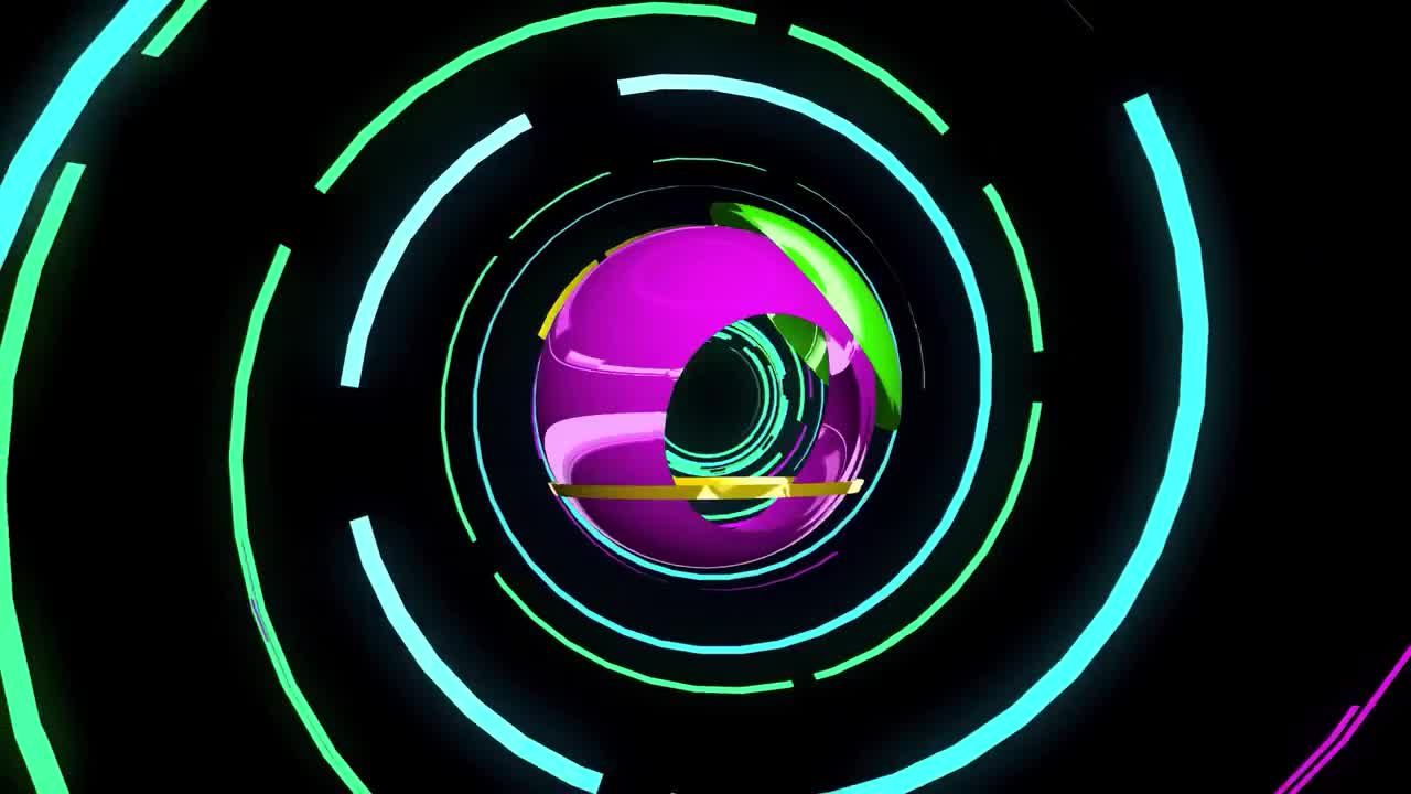 漩涡扭转效果AE动画徽标模板