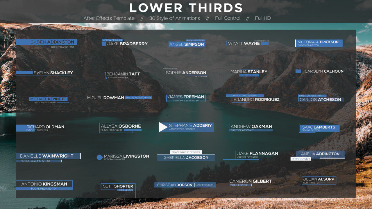 30个下三分之一标题素材库精选AE模板