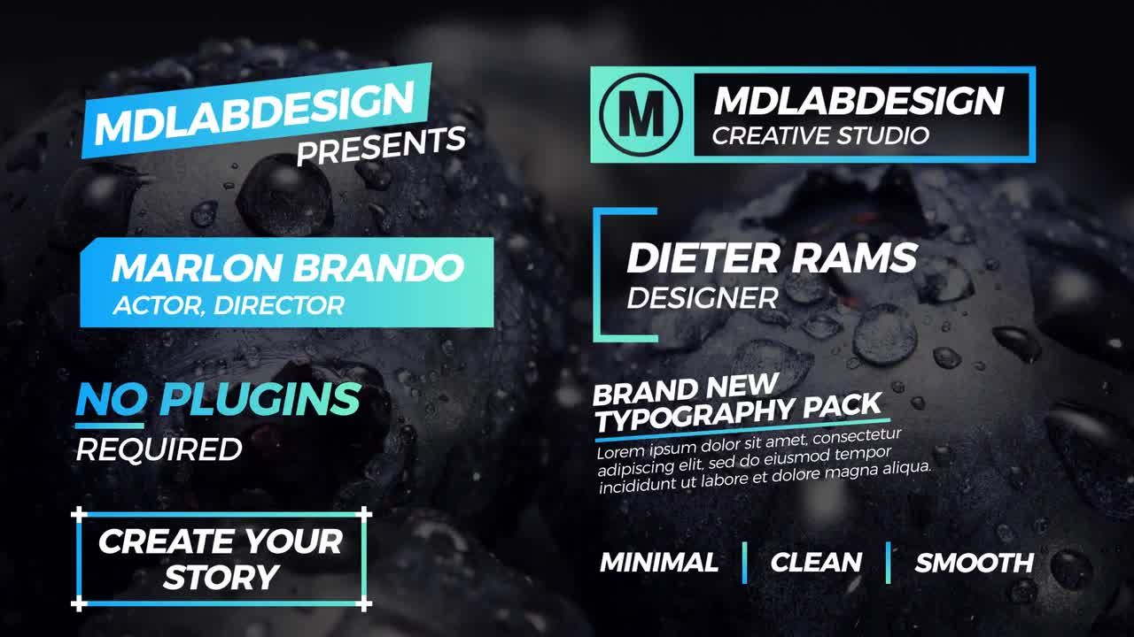 8个现代动态和创造性的下三分之一动画标题素材库精选AE模板