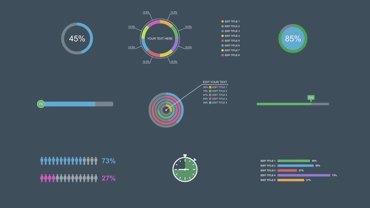 现代信息图动画素材库精选AE模板