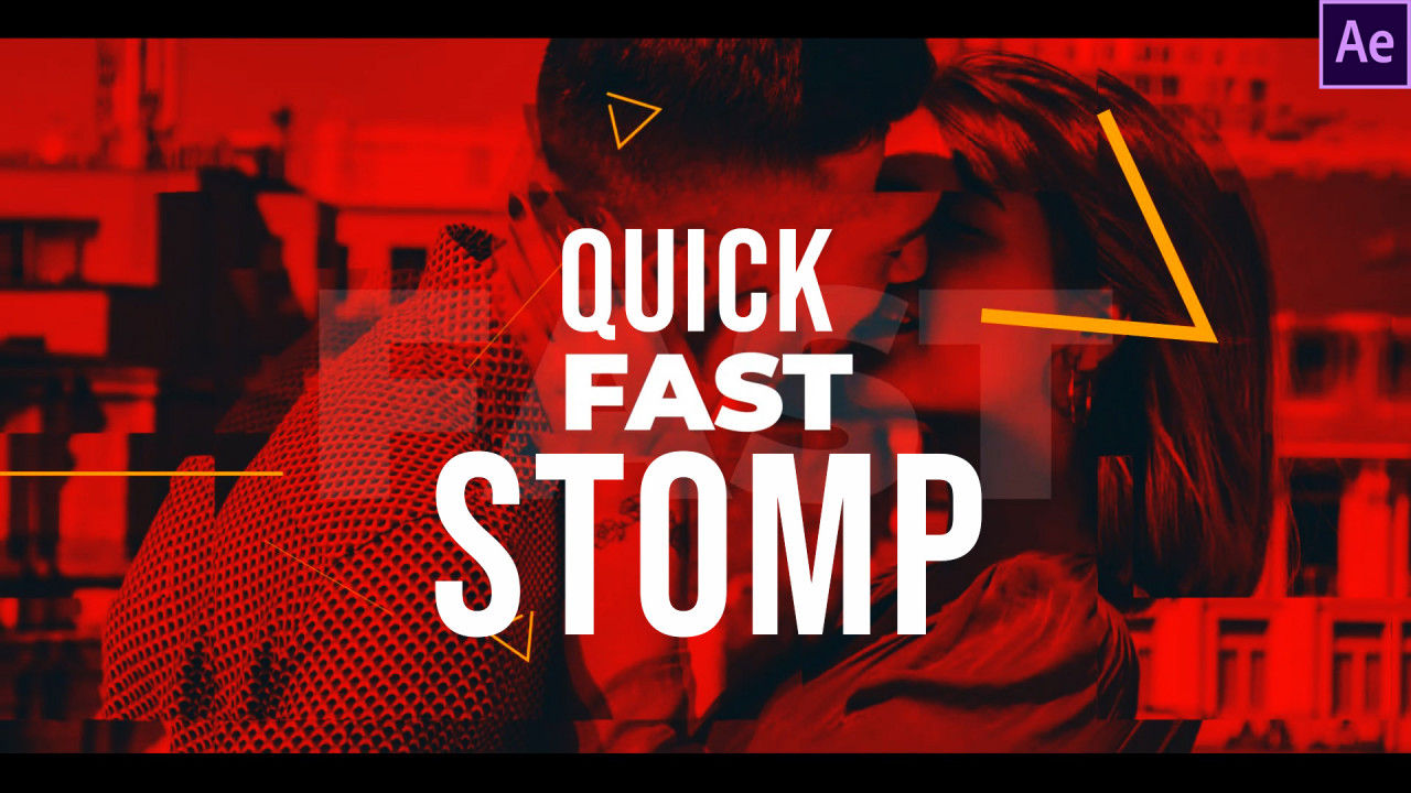 快速踩踏快节奏且时尚的动画素材库精选AE模板