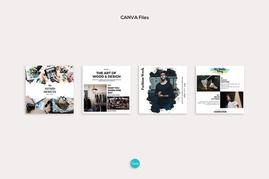 时尚摄影Instagram社交媒体水彩画插图(8)