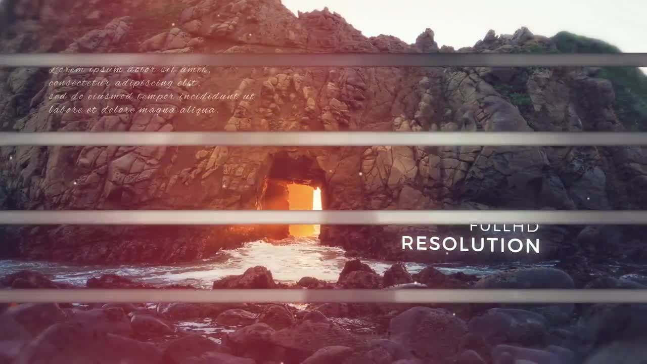 粒子轨迹电影幻灯片照片展示素材库精选AE模板