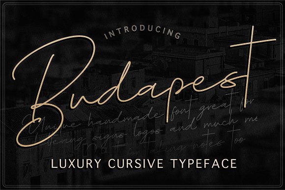 Budapest || Cursive Typeface 3 Fonts素材之家精选英文字体