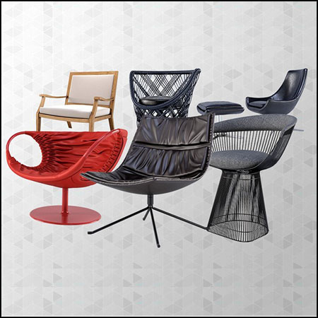 6款高精度扶手椅素材之家精选3D模型