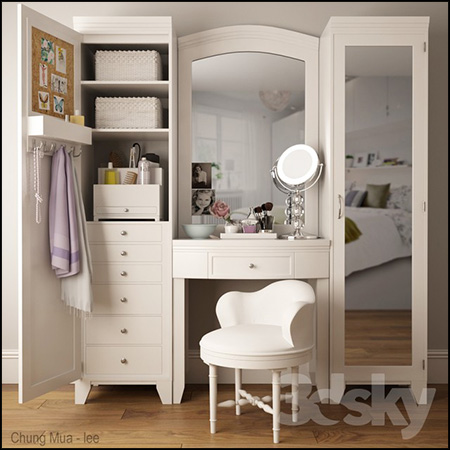 梳妆台镜子和装饰品素材之家精选3D模型