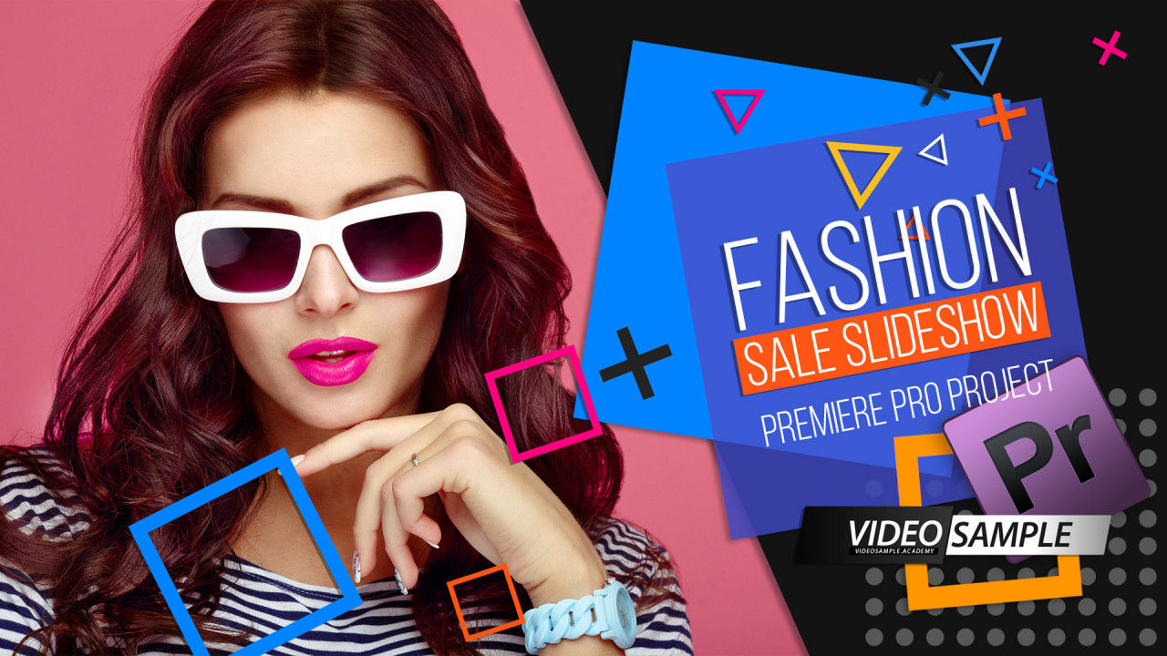 时尚精美色彩鲜艳促销幻灯片素材库精选pr模板