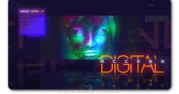 制作很棒的技术风格幻灯片开场视频素材库精选AE模板 Digital Access Slideshow