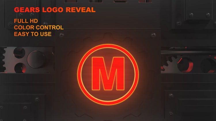 齿轮徽标显示素材库精选AE模板