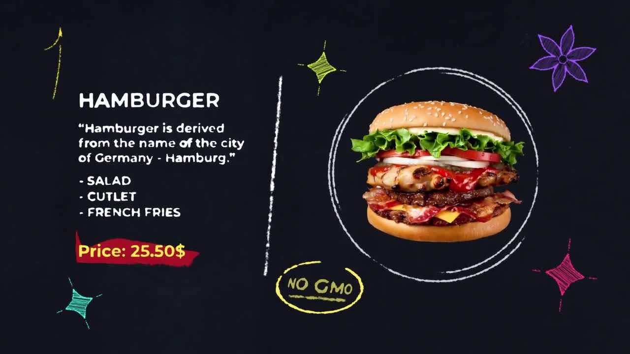 食物菜单演示素材库精选AE模板