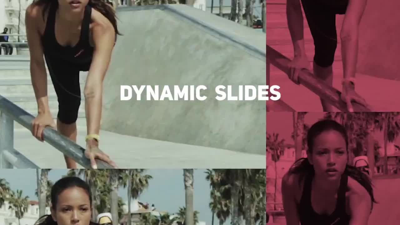 摇滚效果体育动作运动开启者Pr模板