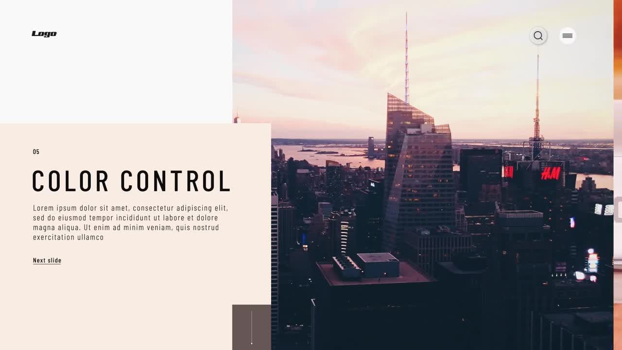 简洁图片介绍幻灯片开场片头素材库精选AE模板