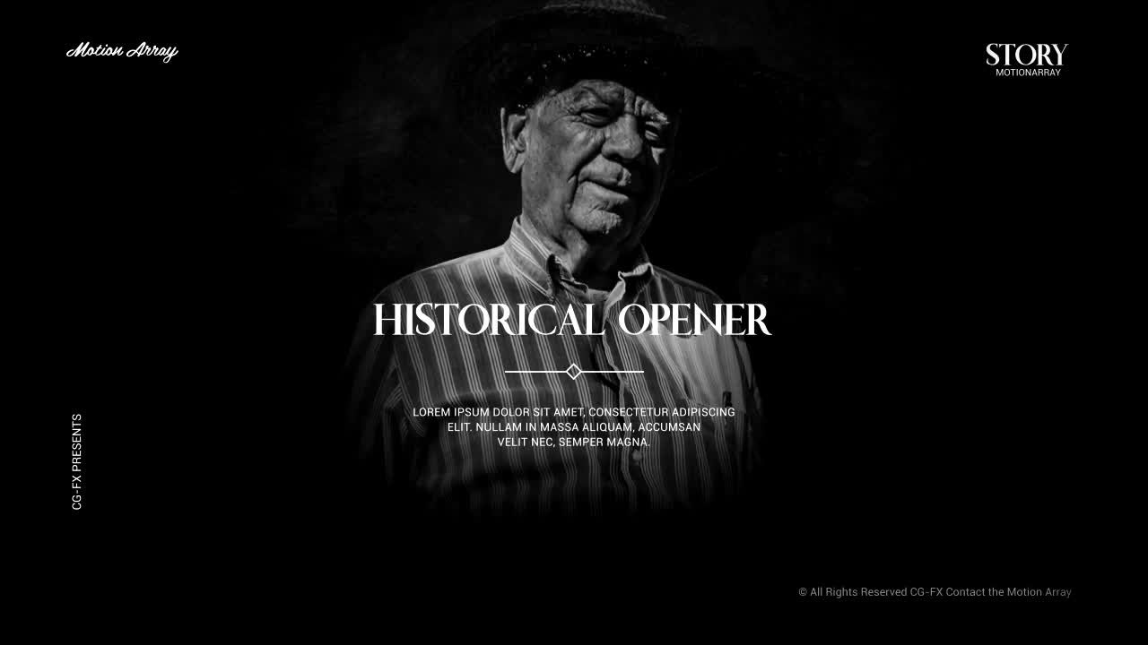 历史伟人事迹介绍过渡效果素材库精选AE模板