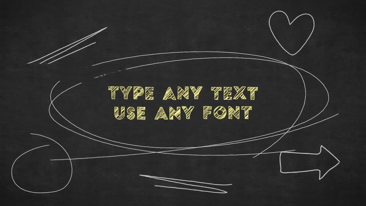 多功能黑板写作ae模板